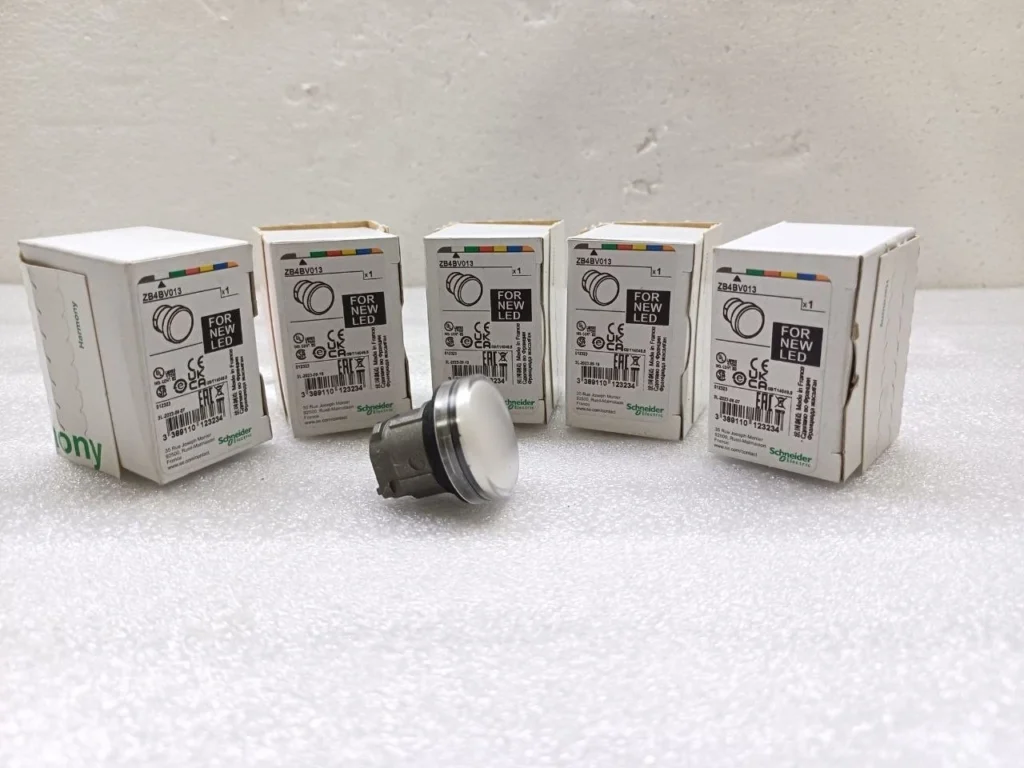 Lot of 5X Schneider Electric ZB4BV013 White Pilot Light Head
