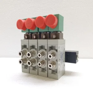 ASCO Pneumatic Solenoid Valve Manifold 4 Station Air Valve Block Assembly
