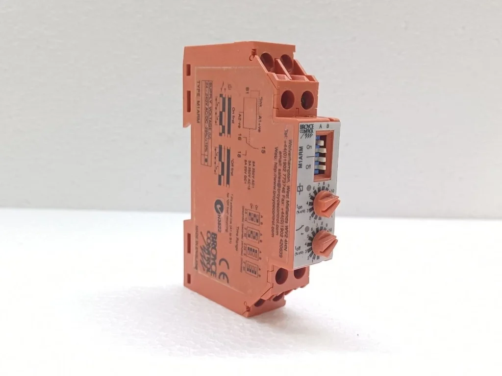 Broyce Control M1ARM Time Delay Relay Timer Module 24-240V AC/DC Multi Range DIN